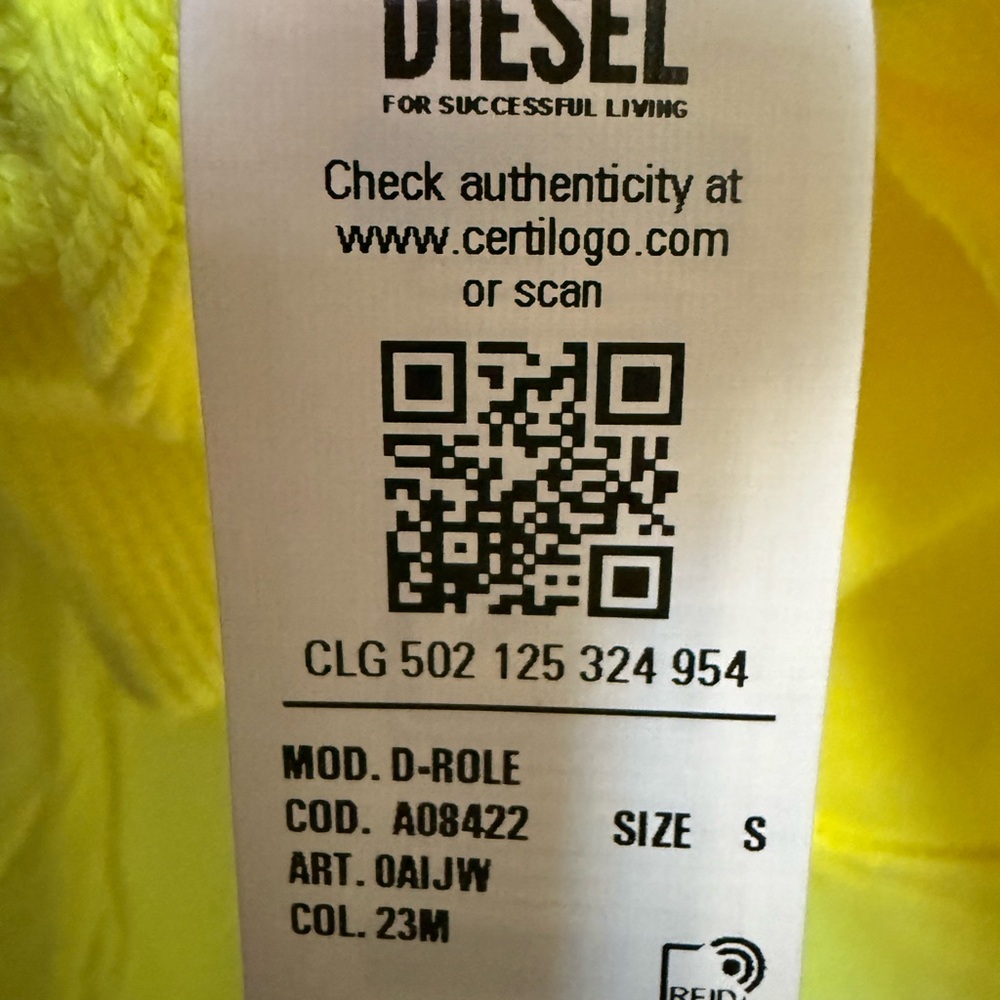 Diesel Neon Yellow Apparel